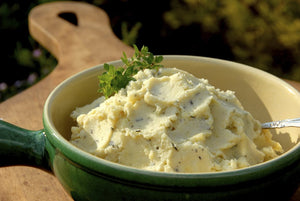 Smashed Potatoes with Garlic & Herb Butter