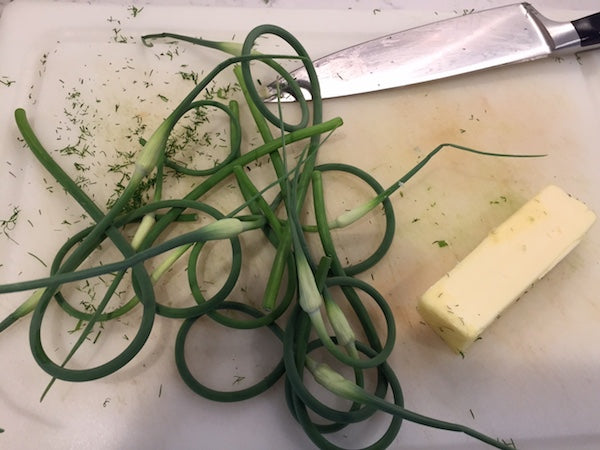 Garlic Scape Butter & Skillet Zucchini Lasagne
